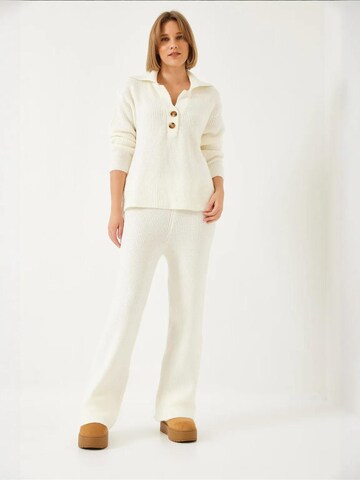 Bianco Lucci Hausanzug 'Zweiteiliges Set'‌‌‌‌‌ in Beige