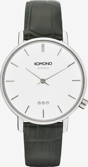 Komono Analoguhr in schwarz / silber / weiß, Produktansicht