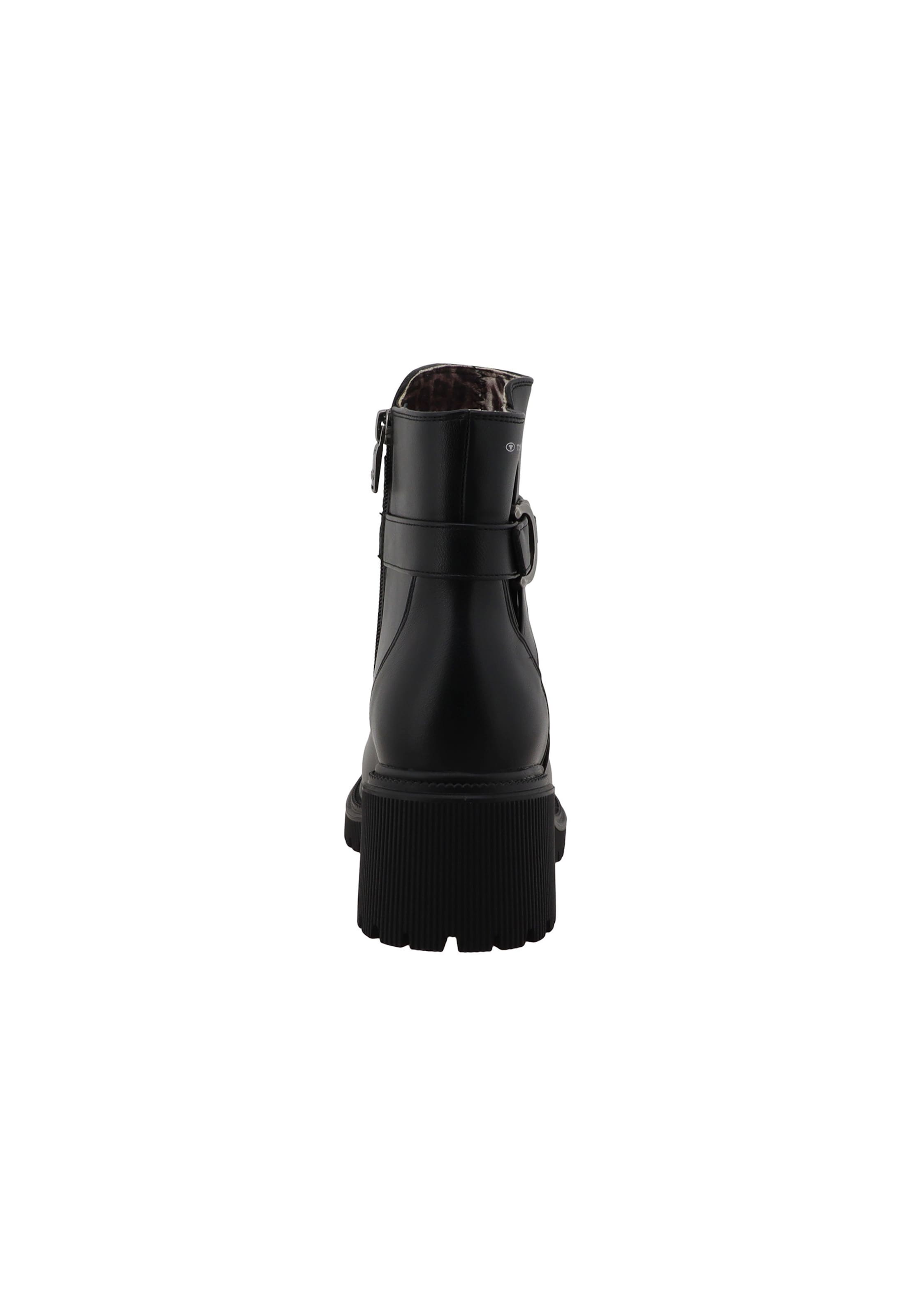 TOM TAILOR Stiefelette in Schwarz