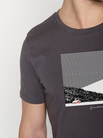 GREENBOMB Shirt 'Nature Snow Silence' in Grijs