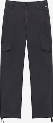 Loosefit Pantalon cargo Pull&Bear en gris : devant