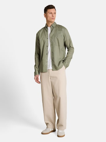 TOM TAILOR DENIM Comfort fit Button Up Shirt in Green
