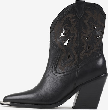 Bottes de cowboy 'New-Kole' BRONX en noir : devant