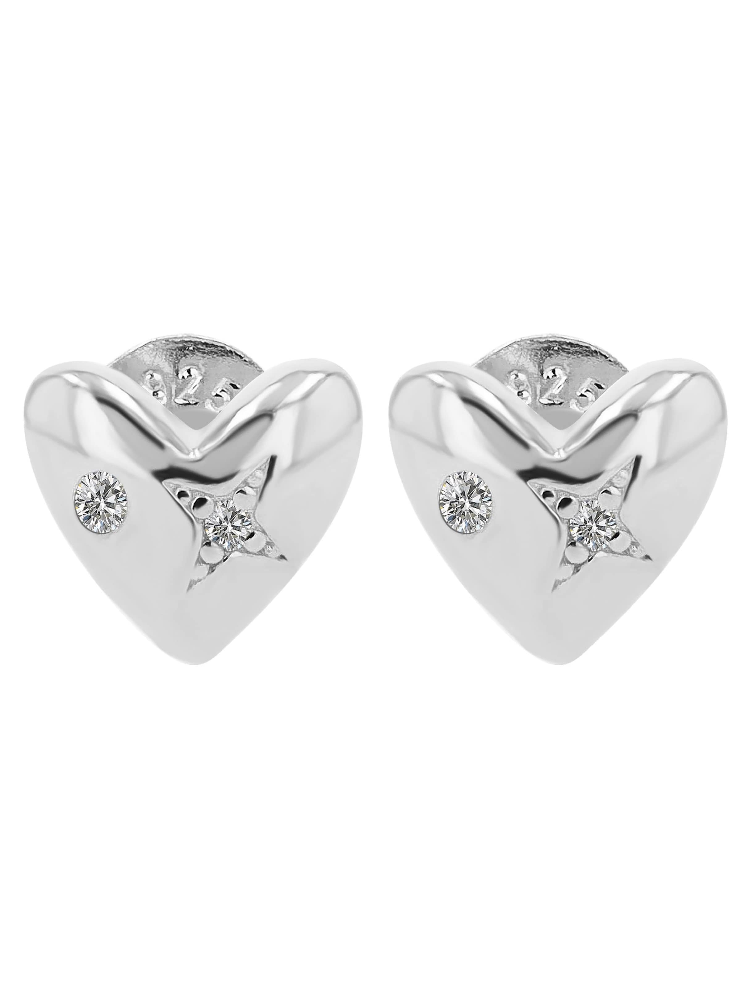 Akzent Ohrringe 'Odalys, 925 Sterlingsilber, langlebig'‌‌‌‌‌‌‌‌‌‌ in Silber: Vorderseite