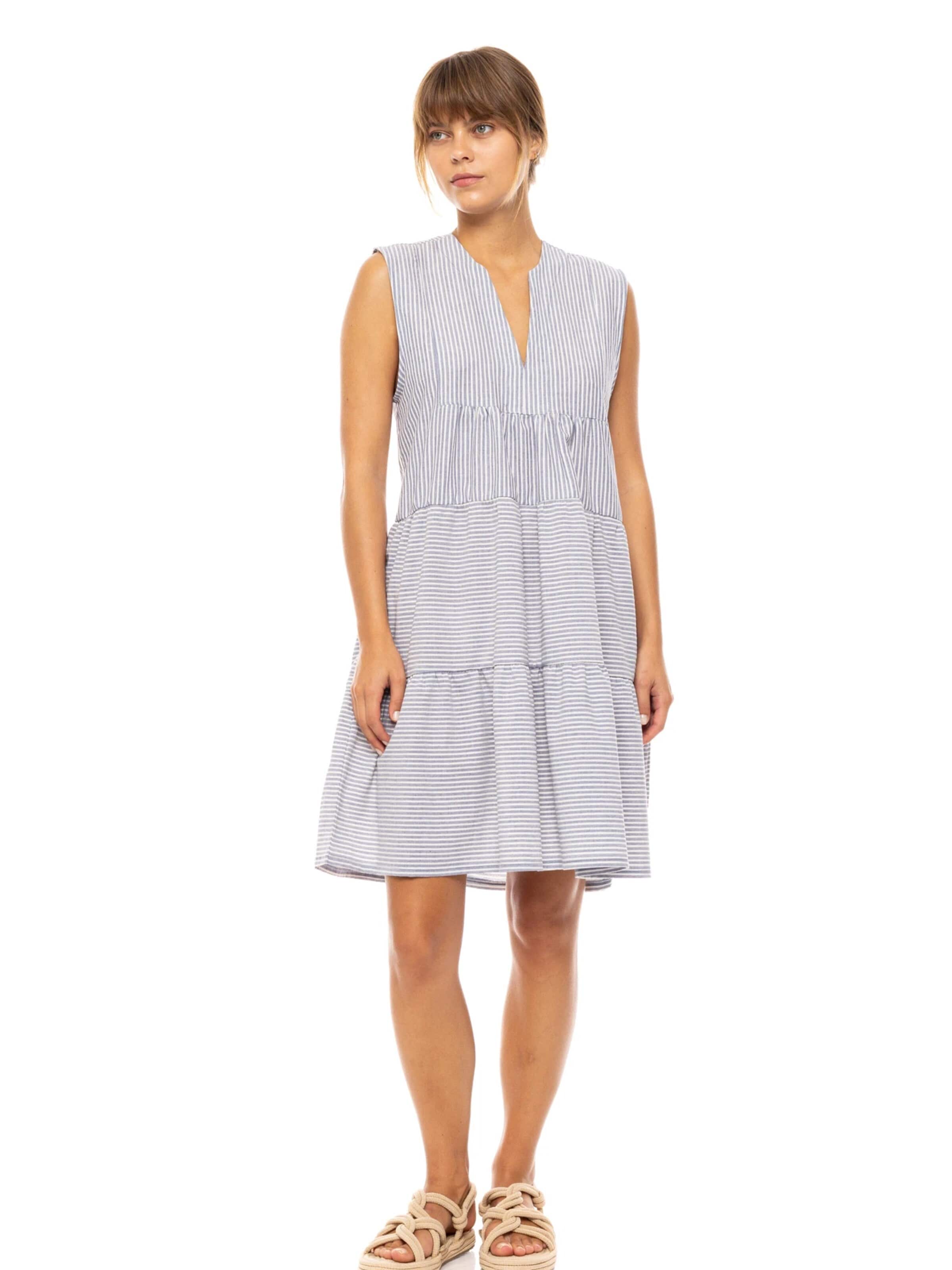 Robe d’été 'BEACHWEAR DENIM STRIPE' Pink Label en bleu