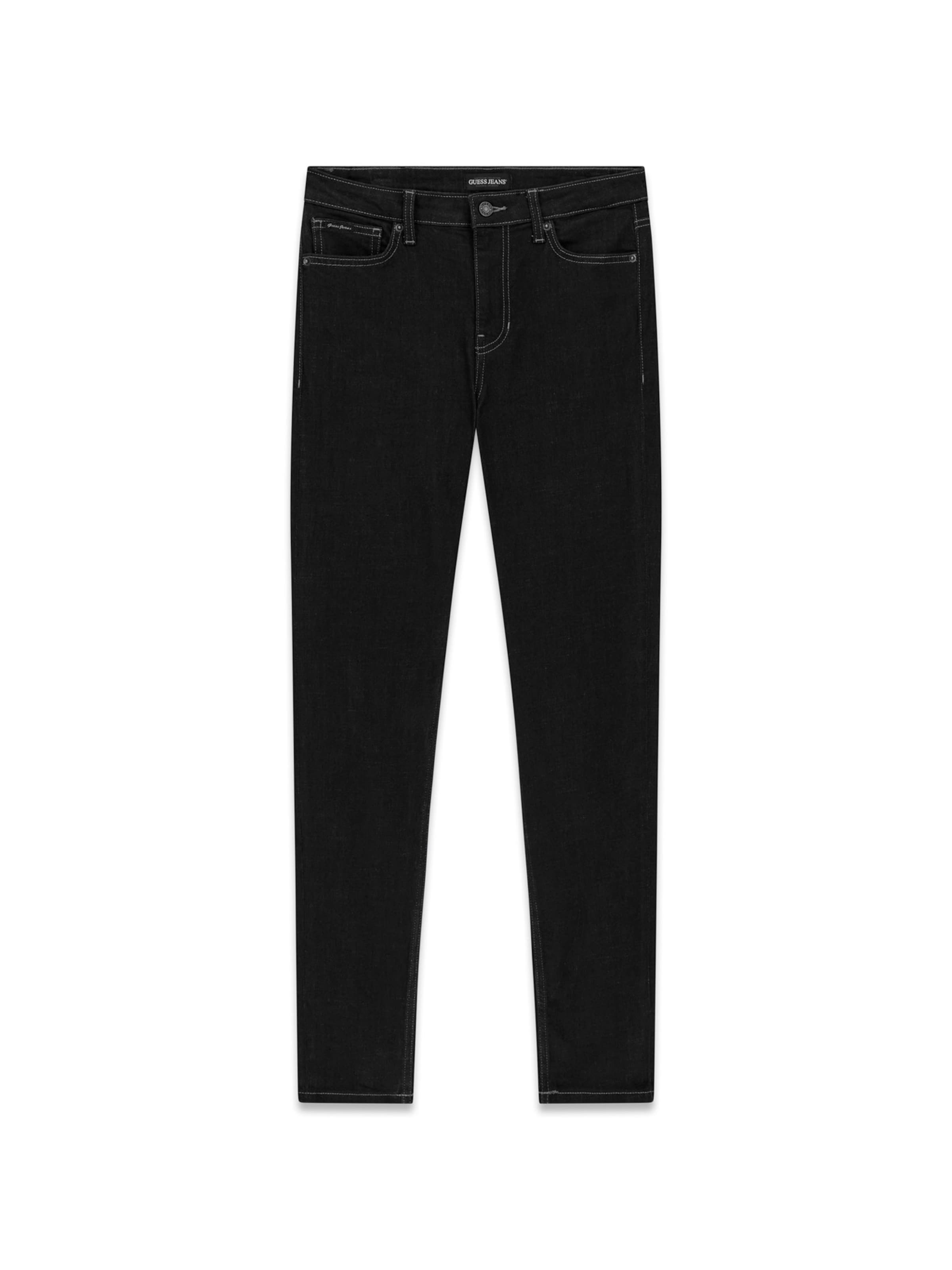 GUESS JEANS - Skinny Vaquero 'G12' en negro: frente