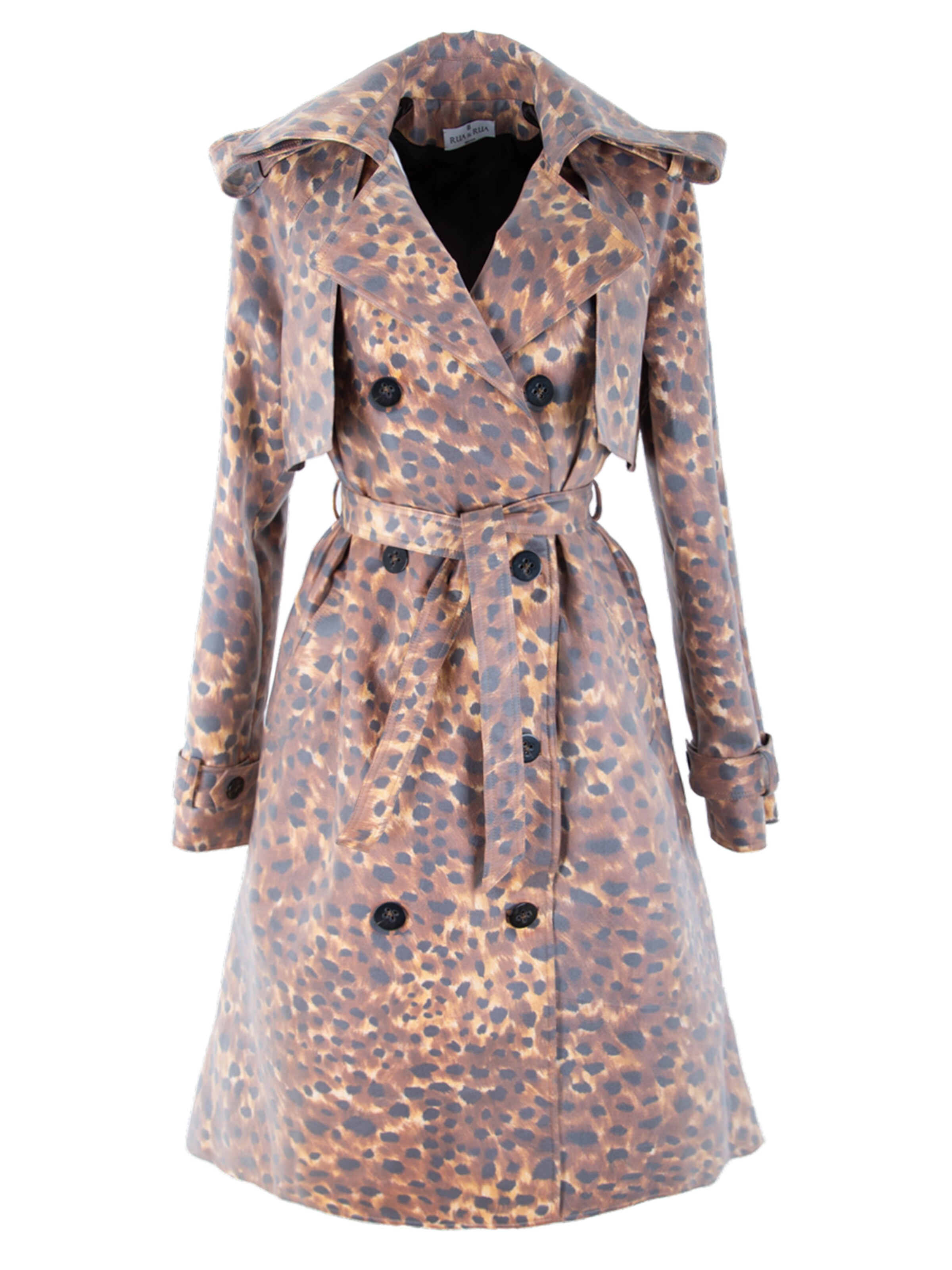 Rua & Rua Between-Seasons Coat in Brown: front