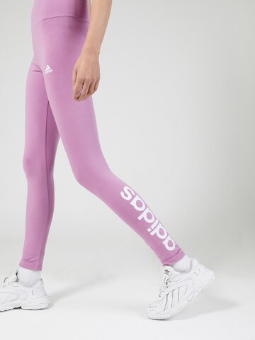 ADIDAS SPORTSWEAR Skinny Workout Pants 'Essentials' in Purple
