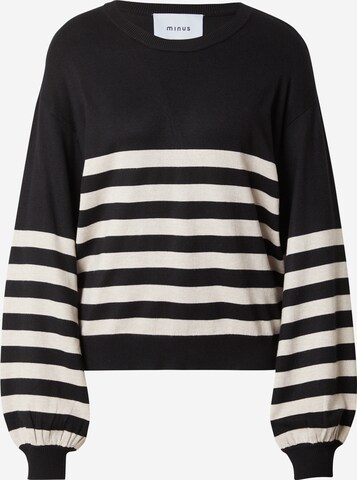 Pull-over 'Perla' minus en noir : devant