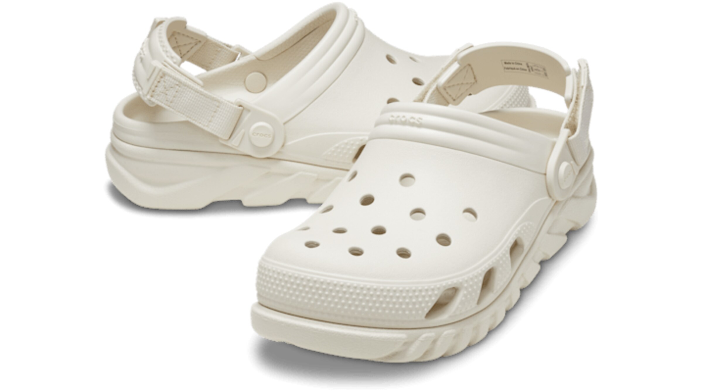 Crocs Clogs 'Duet Max ' in Wit: voorkant