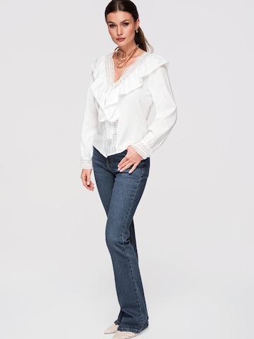 Ombre - Blusa en blanco