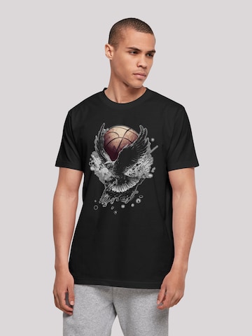 F4NT4STIC Shirt 'Basketball Adler' in Zwart: voorkant