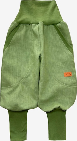 LiVi BERLIN Baggy Pants 'Leinenjogger' in Green: front