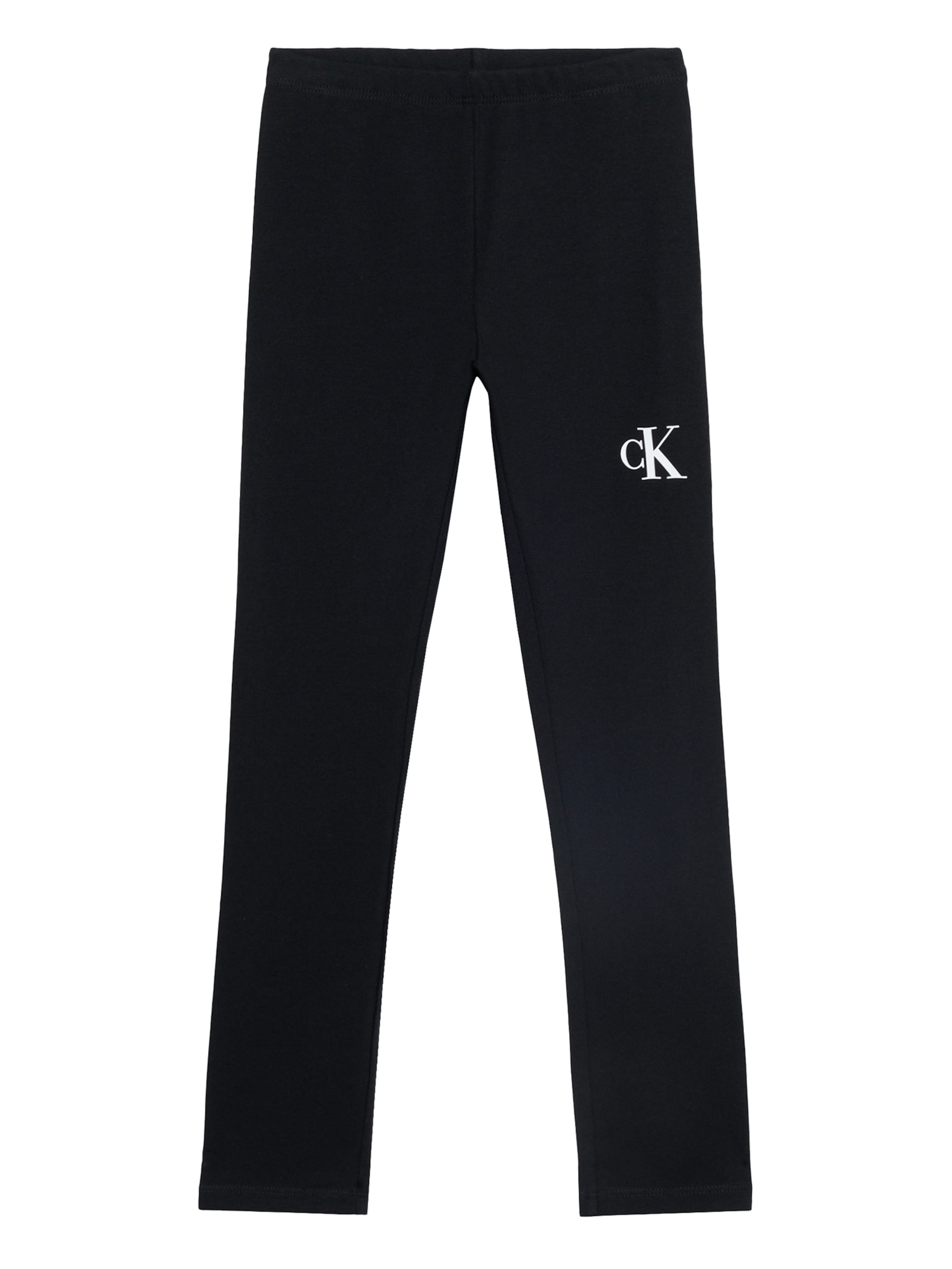 Calvin Klein Jeans Skinny Leggings in Black: front