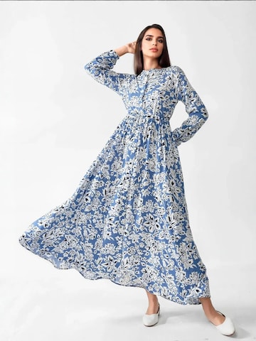 Hiccup - Vestido em azul: frente