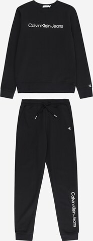 Calvin Klein Jeans Sweatsuit in Black: front