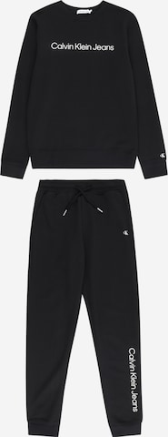 Calvin Klein Jeans Sweatsuit in Black: front