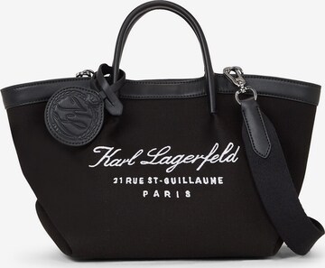 Karl Lagerfeld - Bolso de mano en negro: frente