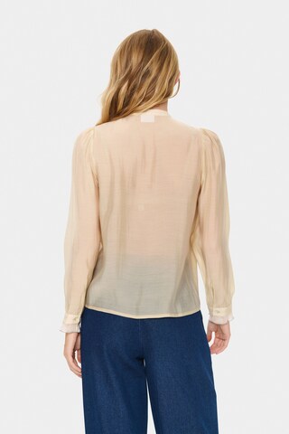 SAINT TROPEZ - Blusa 'Magdalena' em bege