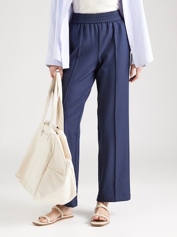 VILA Wide leg Pleat-Front Pants 'WINNIE AYA' in Blue: front