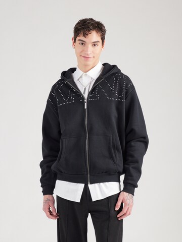Karl Kani Sweat jacket in Black: front