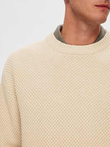 Pull-over 'Bert' SELECTED HOMME en beige