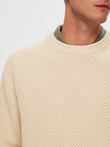 SELECTED HOMME Sweater 'Bert' in Beige