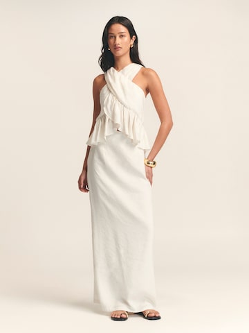 St MRLO - Vestido de festa 'Aloe' em bege: frente