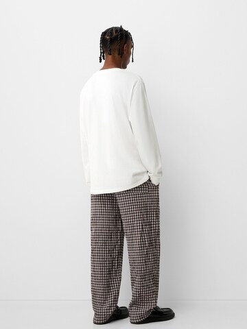 Bershka Loosefit Hose in Braun
