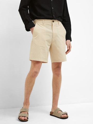 SELECTED HOMME - Regular Calças chino 'KARL' em bege: frente