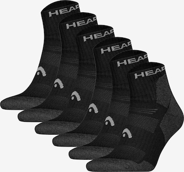 HEAD Sportovní ponožky – černá: přední strana
