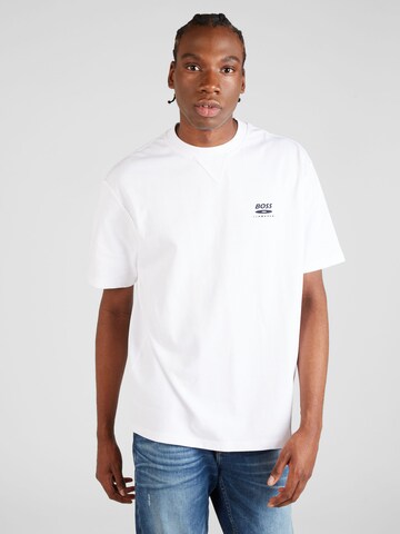 T-Shirt BOSS en blanc : devant