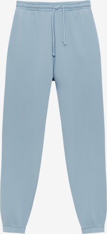 Pull&Bear Zwężany krój Spodnie w kolorze niebieski: przód