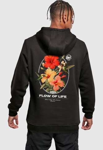 Sweat-shirt 'Flow Of Live' Mister Tee en noir : devant