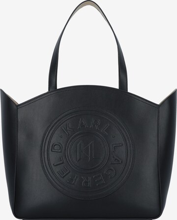 Shopper 'Circle' di Karl Lagerfeld in nero: frontale