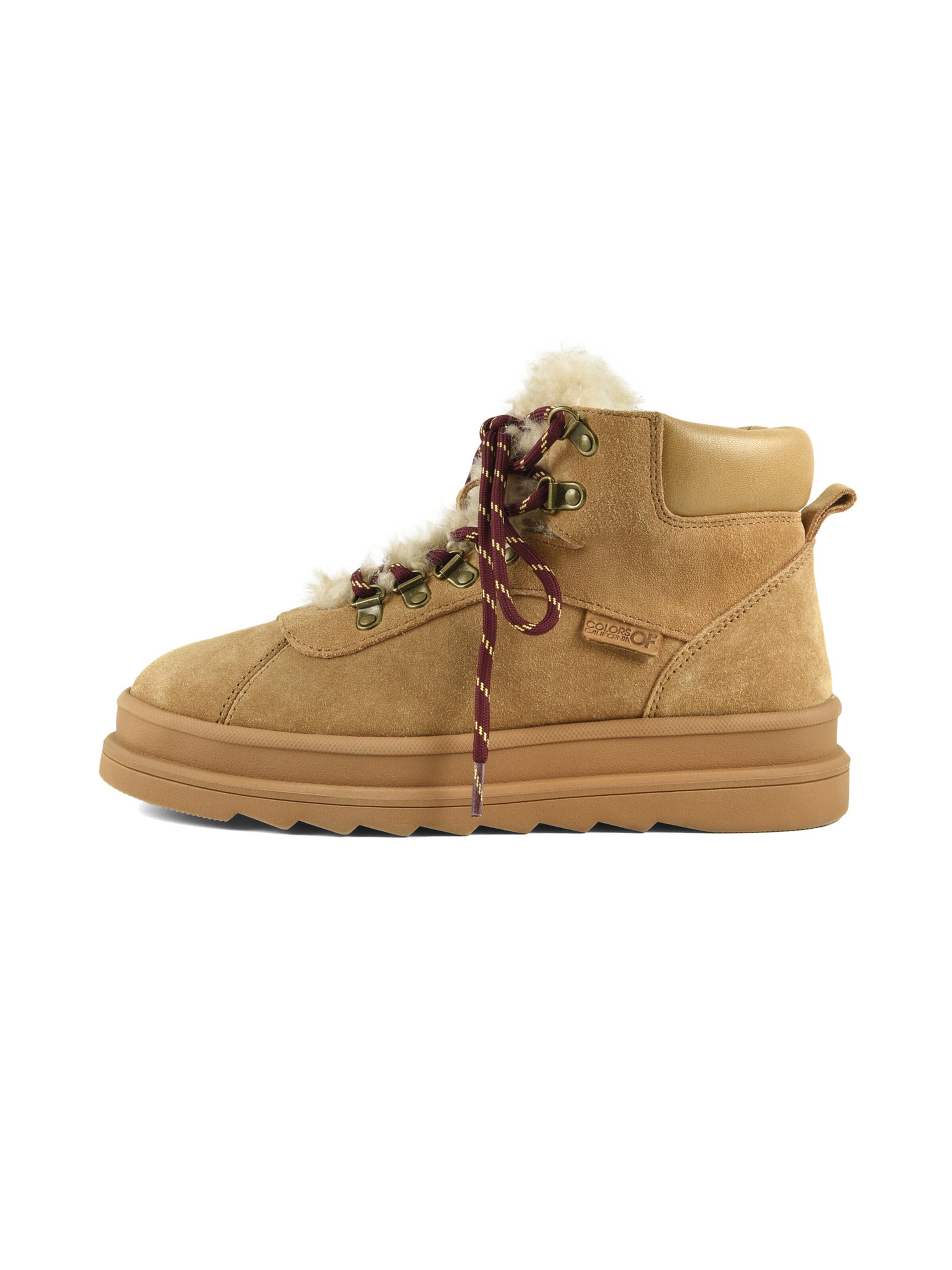 Stivaletto stringato di COLORS OF CALIFORNIA in marrone: lato