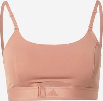 ADIDAS SPORTSWEAR Bralette Sports Bra 'Aeroimpact Luxe' in Brown: front