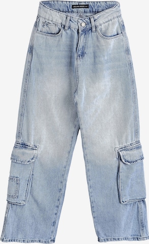 Solang Regular Hose Cargo-Look lässig mit Seitentaschen in Blau: Vorderseite