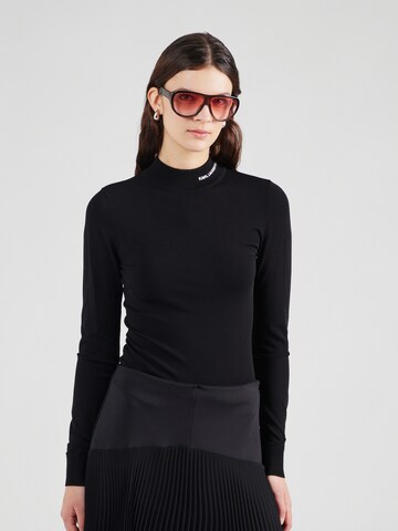Pullover 'CLASSIC' di Karl Lagerfeld in nero: frontale