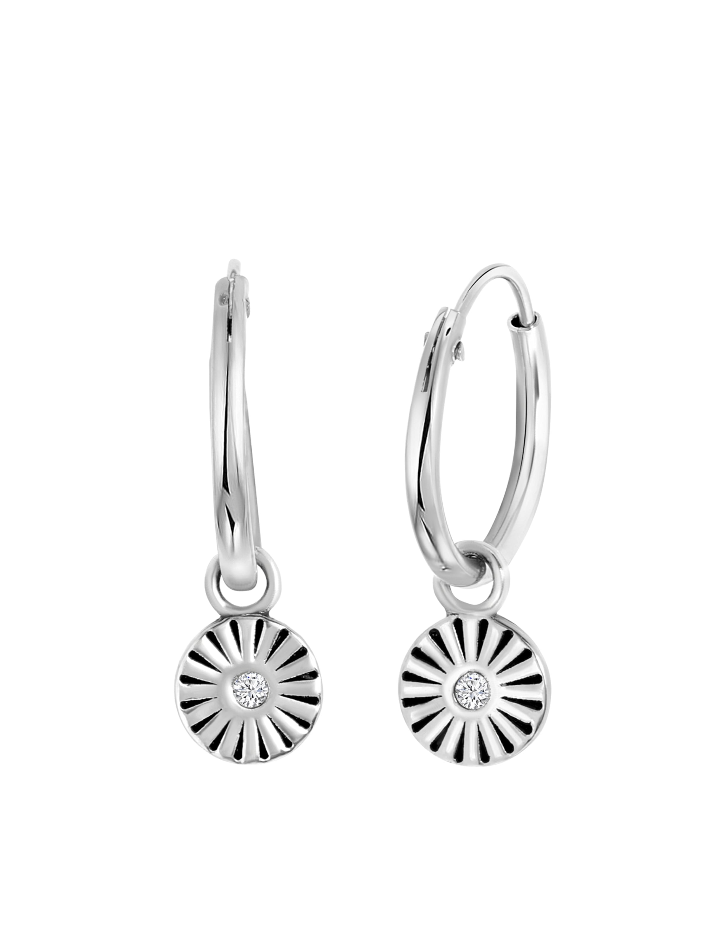 Lucardi Oorbellen in Zilver: voorkant