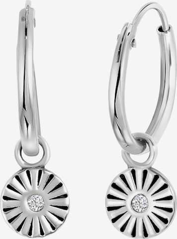 Boucles d'oreilles Lucardi en argent : devant