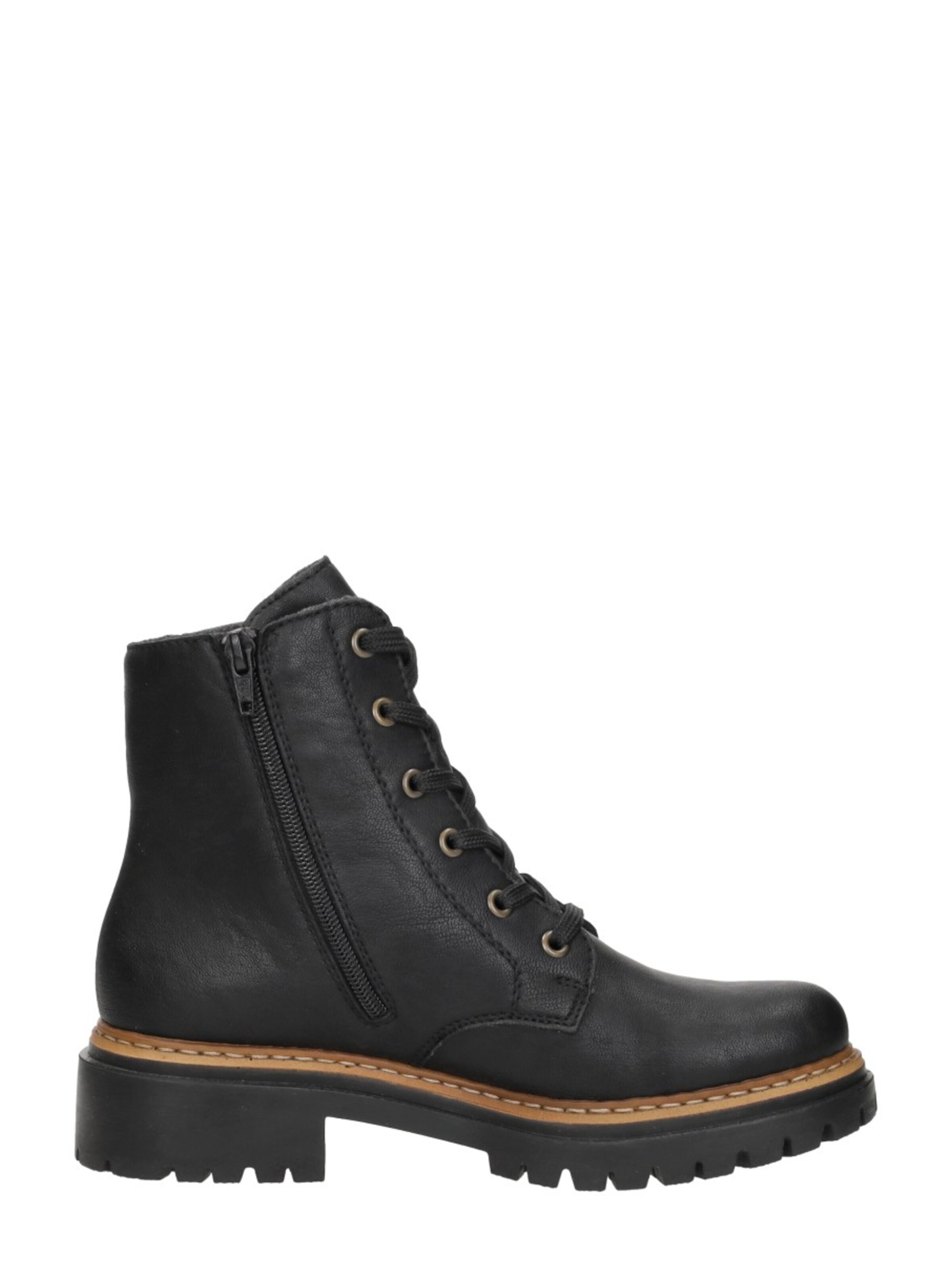 Rieker Lace-up bootie 'Veterschoenen Hoog' in Black