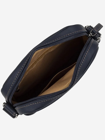 LANCASTER ParisTorba preko ramena 'Lancaster Sacoche cuir de vachette SOFT VINTAGE Bleu/Camel' - plava boja