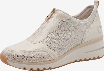 Baskets basses MARCO TOZZI en beige : devant