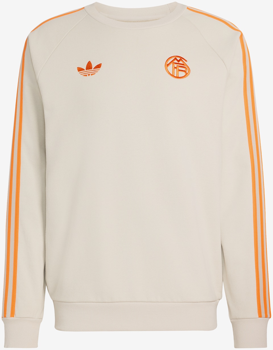 Hanorac sport 'FCB' de la ADIDAS PERFORMANCE pe bej: față