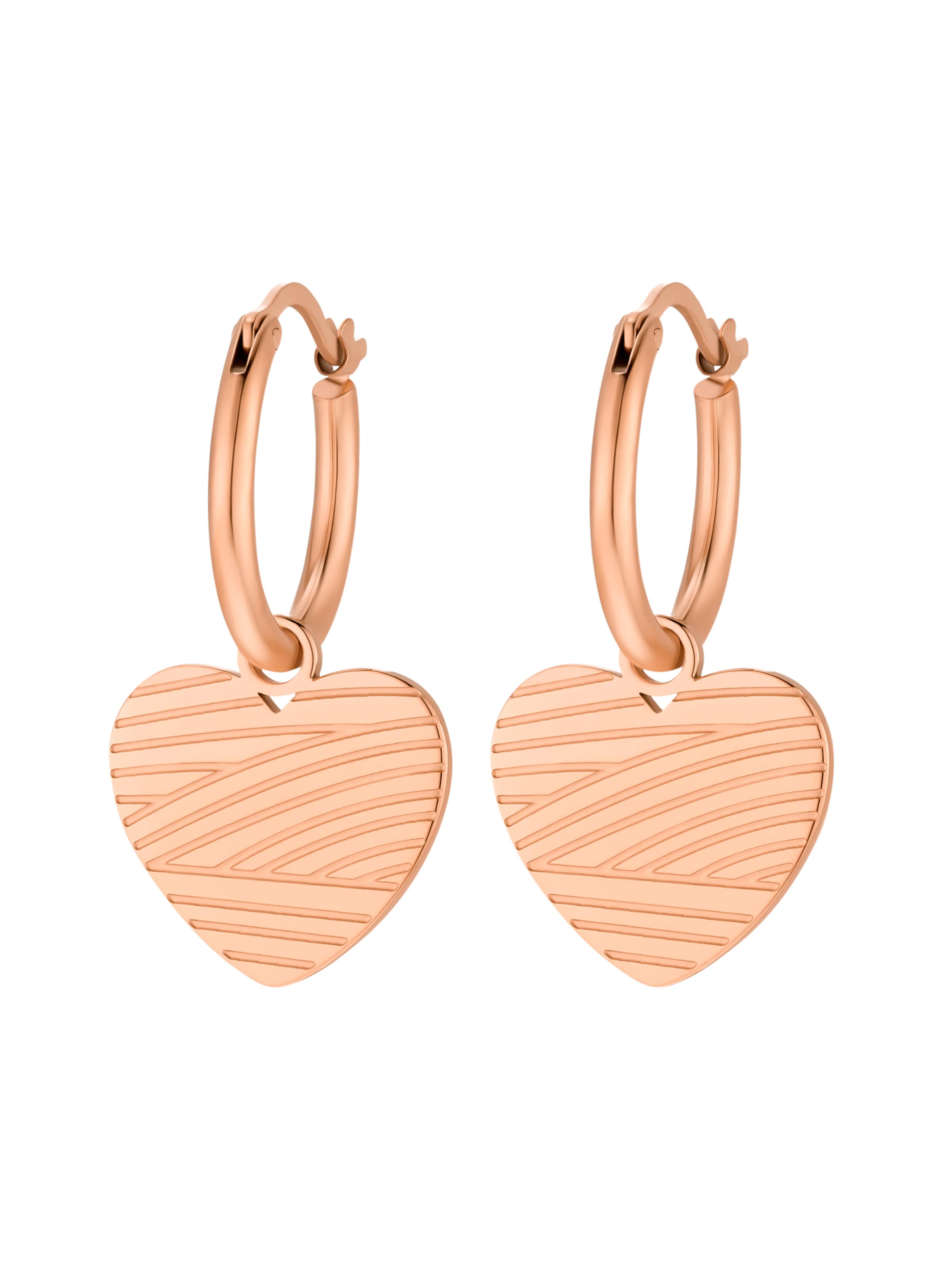 Boucles d'oreilles 'Lea' Heideman en or : devant