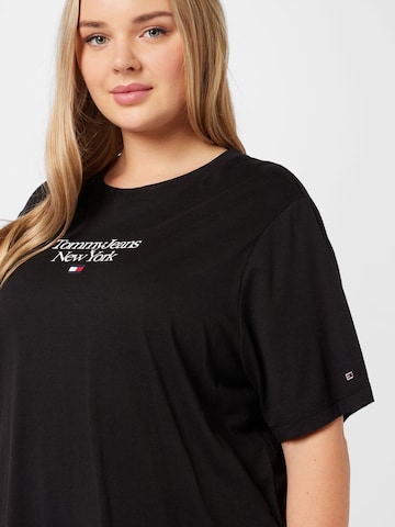 Tommy Jeans Curve T-Shirt 'Essential' in Schwarz