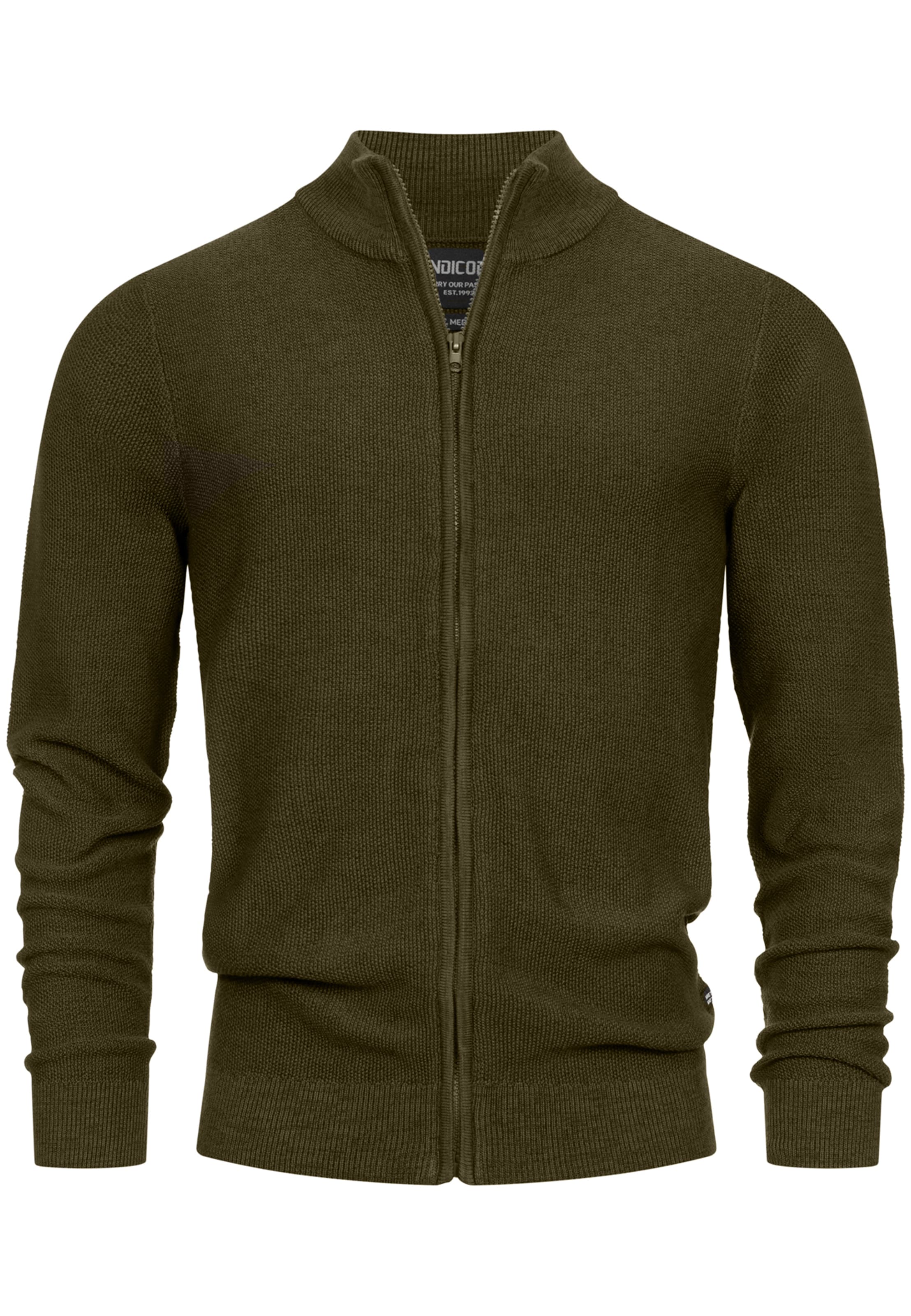 INDICODE JEANS Strickjacke in Grün: Vorderseite