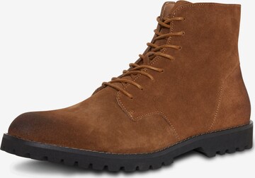 BLEND Lace-Up Boots in Brown: front