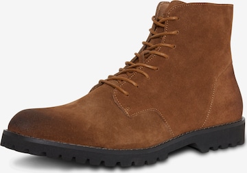 BLEND Lace-Up Boots in Brown: front